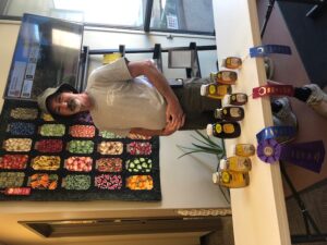 local honey producer with fair ribbons