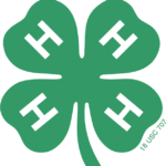 4-H Logo, green four leaf clover with 4 white H's